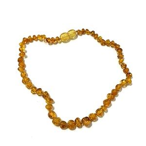 Natural Amber Beads Strand 11.5”